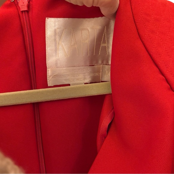 Karta Red Mini Dress with Embellished Waist - Picture 4 of 6